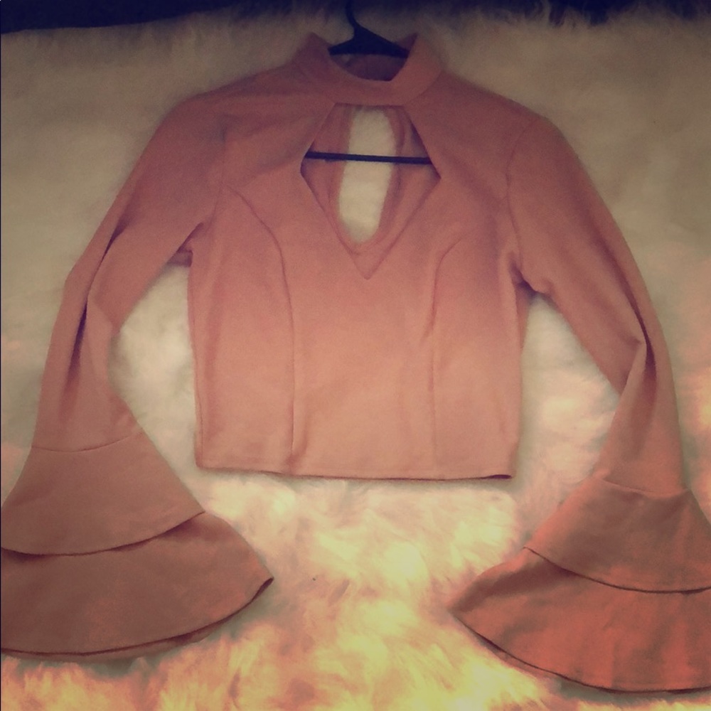 Super Cute Bell Sleeved Crop Top